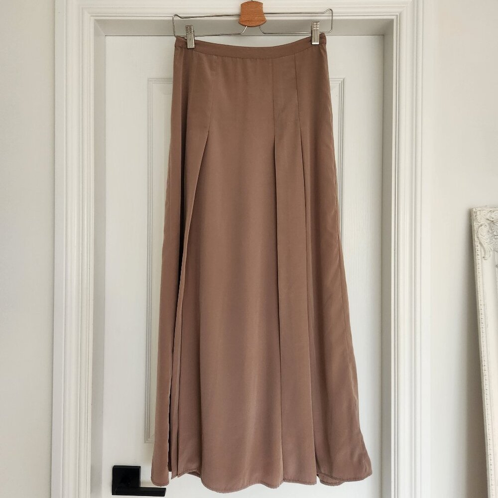 Club monaco silk satin maxi skirt